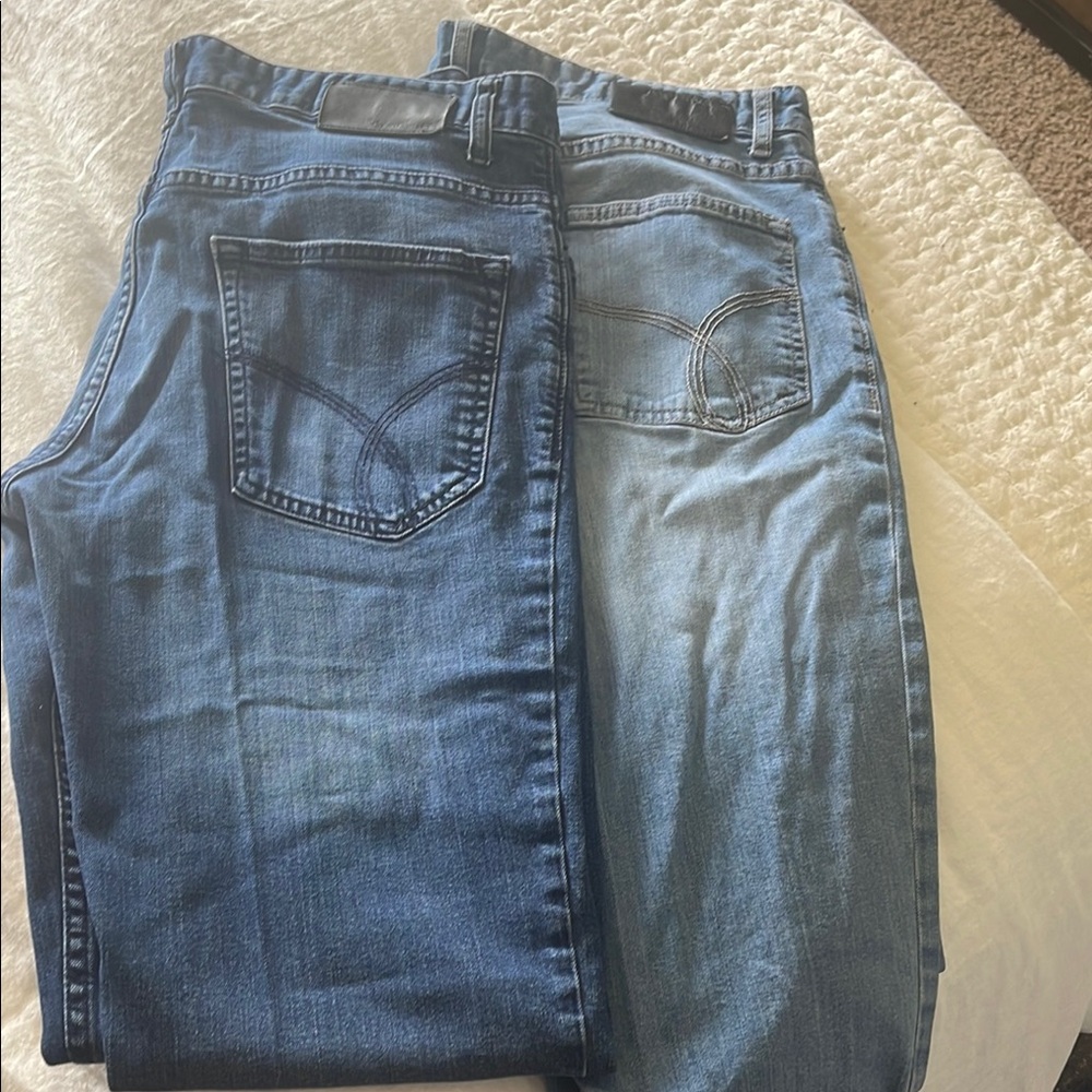 Calvin Klein Jeans 2 Pair - Dark and Light Blue Straight Fit